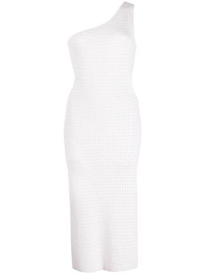 Victor Glemaud cut-out detail one-shoulder dress - White