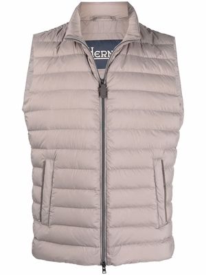 Herno zipped-up padded vest - Grey