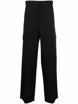 Jil Sander pressed-crease multi-pocket work pants - Black