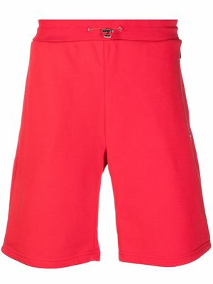 Philipp Plein logo-patch jogging shorts - Red