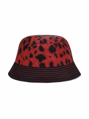 Dolce & Gabbana Kids leopard-print bucket hat - Red