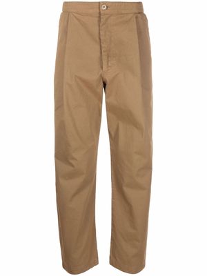 HENRIK VIBSKOV straight-cut organic cotton trousers - Brown