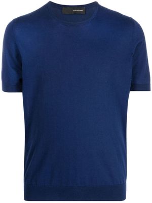 Tagliatore Josh fine-knit T-shirt - Blue