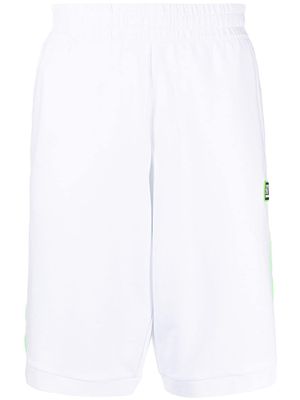 Ea7 Emporio Armani logo-patch cotton bermuda shorts - White