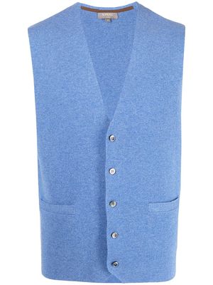 N.Peal The Chelsea Milano organic-cashmere waistcoat - Blue