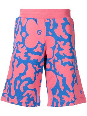 PS Paul Smith Floral Camo-print track shorts - Red