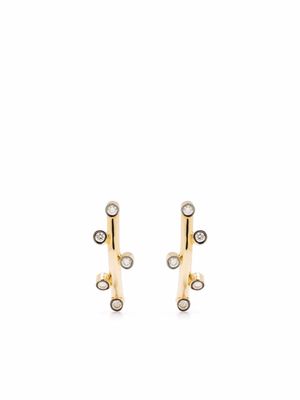 Yannis Sergakis 18kt yellow gold Fleur Sauvages diamond earrings