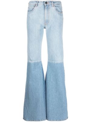 3x1 two-tone wide-leg jeans - Blue