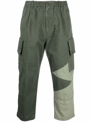 Undercoverism panelled crop cargo trousers - Green