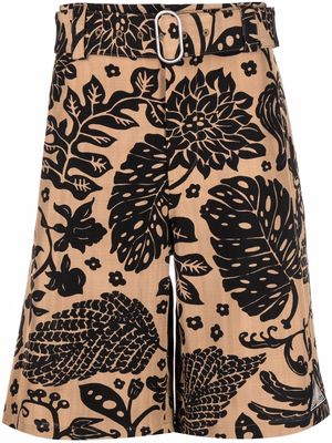 Jil Sander floral-print bermuda shorts - Neutrals