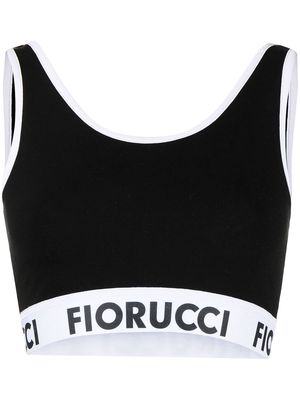 Fiorucci Fiorucci Logo logo-underband sports bra - Black