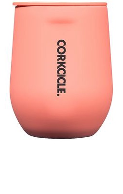 Corkcicle Stemless Cup 12oz in Coral.