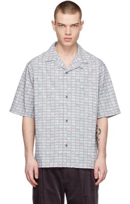 4SDESIGNS Navy Cotton & Lyocell Shirt