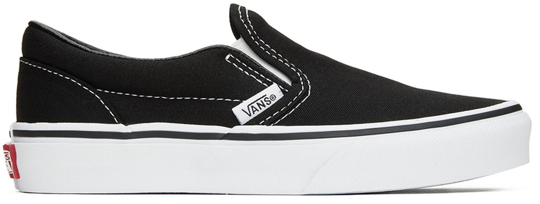 Vans Kids Black Classic Slip-On Little Kids Sneakers
