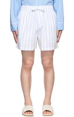 Tekla White Organic Cotton Pyjama Shorts