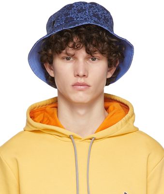 PS by Paul Smith Blue Floral Camo Print Bucket Hat