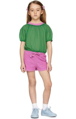 Longlivethequeen Kids Pink Terry Shorts