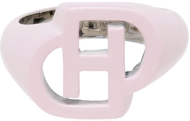 D'heygere Pink Logo Signet Ring