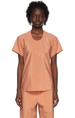 Lemaire Orange Silk T-Shirt