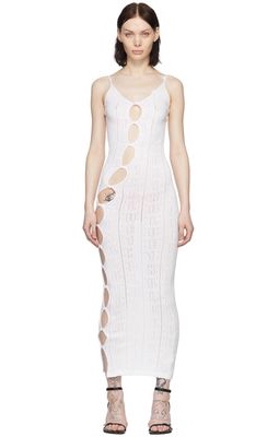 1XBLUE SSENSE Exclusive White Cotton Midi Dress