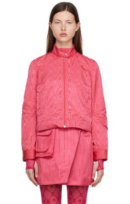 Marine Serre Pink Recycled Polyester Jacket