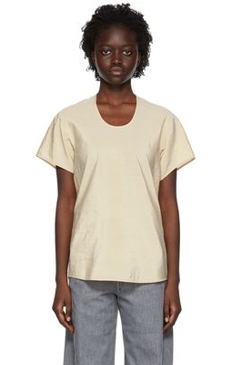 Lemaire Beige Silk T-Shirt