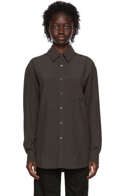 Lemaire Brown Silk Shirt