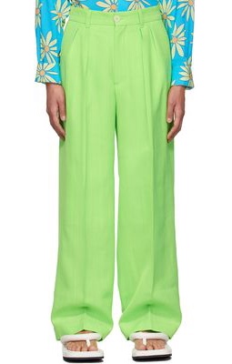 Jacquemus Green Le Splash 'Le Pantalon Mela' Trousers