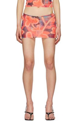 Miaou Orange Elektra Mini Skirt
