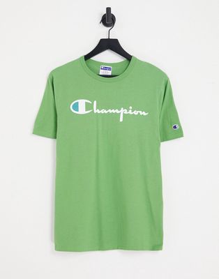Champion large logo t-shirt in green
