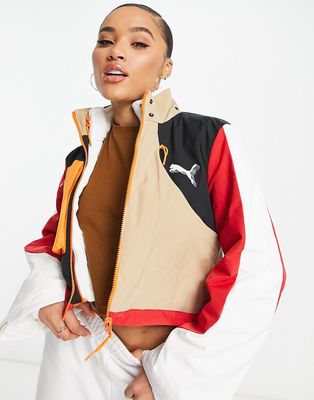 PUMA by June Ambrose multi functional jacket in red multi