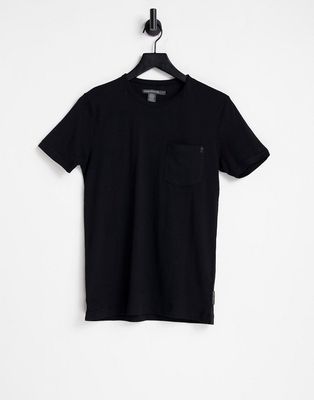 French Connection pocket t-shirt in black