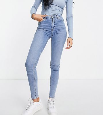 Topshop Tall bleached Jamie jeans-Blue