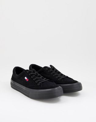 Tommy Jeans skate mix sneakers in black