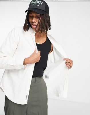 Carhartt WIP maddison cord shirt in off-white