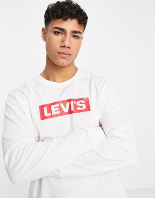 Levi's long sleeve t-shirt with boxtab logo in white