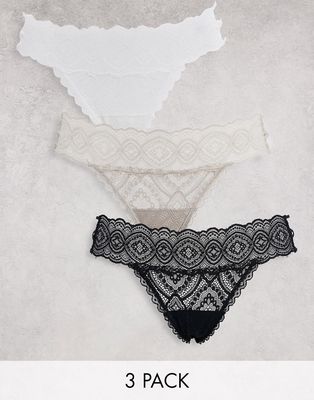 Gilly Hicks vintage lace cheeky briefs in multi