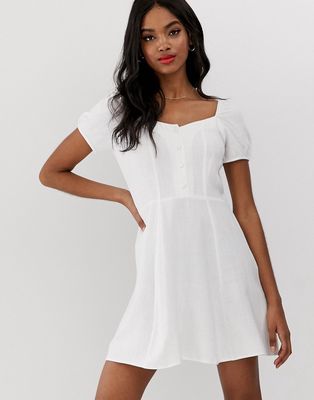 New Look prairie dress in white