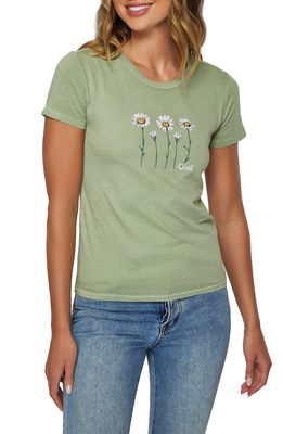 O'Neill Daisy Luv Cotton Graphic Tee in Basil