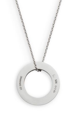 Le Gramme 2G Washer Pendant Necklace in Silver