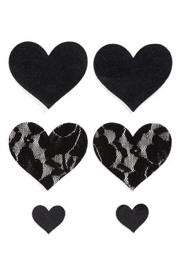 Bristols 6 Nippies by Bristols Six Heart Nipple Covers in Black