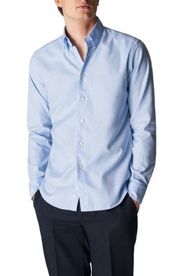 Eton Slim Fit Oxford Cotton Blend Dress Shirt in Light/Pastel Blue