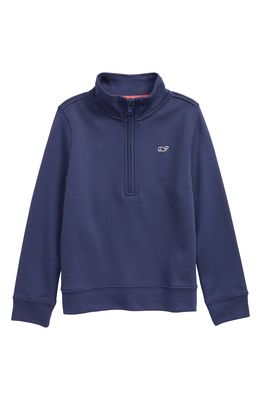 vineyard vines Kids' Exclusive Half Zip Pullover in Deep Bay