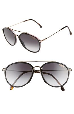 Carrera Eyewear 55mm Round Sunglasses in Black Havana