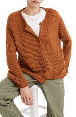Madewell Bellaire Cardigan Sweater in Golden Pecan