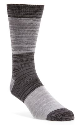 Nordstrom Ultrasoft Marled Blocked Socks in Black