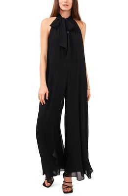 1.STATE Sleeveless Wide Leg Jumpsuit in Rich Black