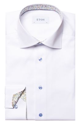 Eton Contemporary Fit White Twill Dress Shirt