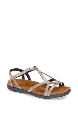 Naot 'Dorith' Sandal in Silver Threads Leather