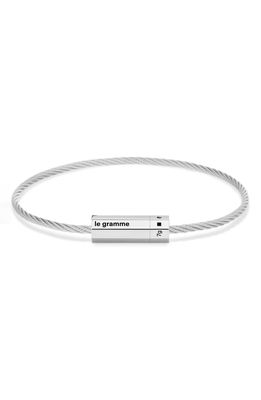 Le Gramme 7G Octagonal Cable Bracelet in Silver
